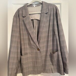 J. Jill Gray Plaid Blazer